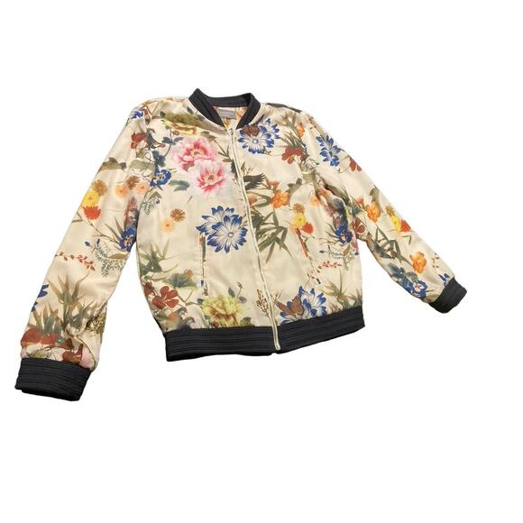 Women’s Bagatelle Collection Zip Up Floral Light Jacket Small Used - Picture 3 of 9